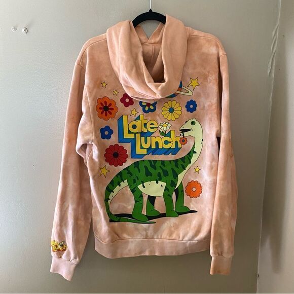 Late Lunch Spaced Out Hoodie sweatshirt strawberry dinosaur print men’s unisex S - Picture 5 of 9